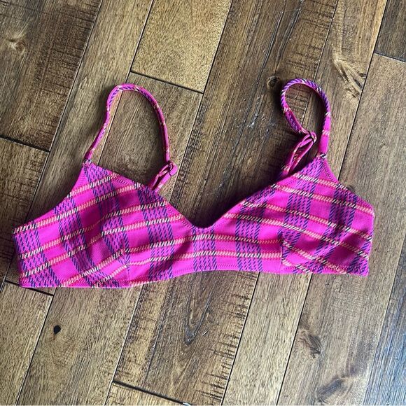 Solid & Striped Plaid Bikini In Pink Madras - Picture 7 of 10